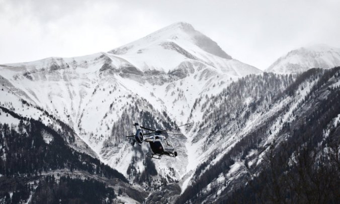    A French helicopter departs for the site where Germanwings Flight 9525 crashed.                  CREDITPHOTOGRAPH BY MUSTAFA YALCIN/ANADOLU AGENCY/GETTY